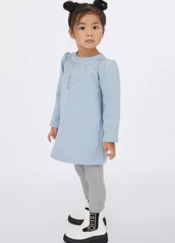 Liu Jo Robe en coton molletonné avec strass|Enfant Robes & Combinaisons