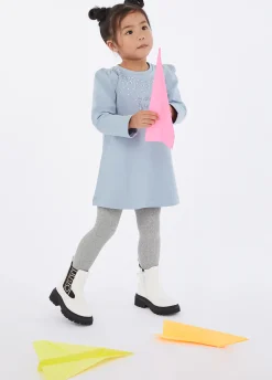 Liu Jo Robe en coton molletonné avec strass|Enfant Robes & Combinaisons