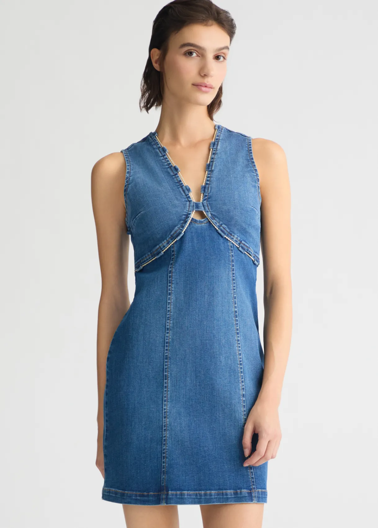 Liu Jo Robe en denim avec chaîne bijou|Femme Robes