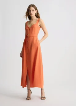 Liu Jo Robe en lin avec ceinture|Femme Robes