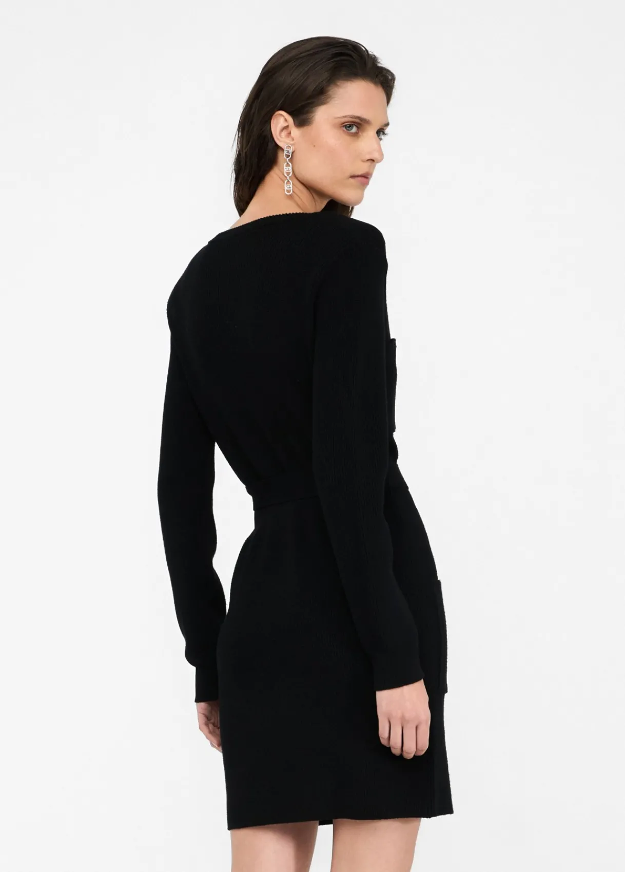 Liu Jo Robe en maille avec épaulettes|Femme Mailles|Robes