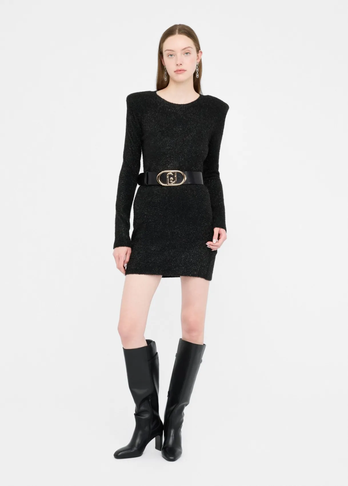 Liu Jo Robe en maille avec épaulettes|Femme Mailles|Robes