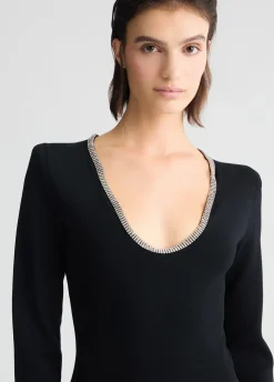 Liu Jo Robe en maille avec strass|Femme Robes