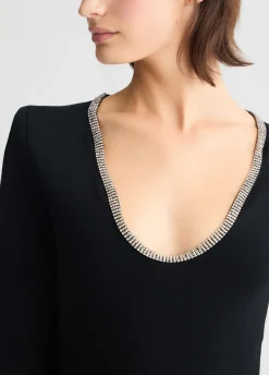 Liu Jo Robe en maille avec strass|Femme Robes