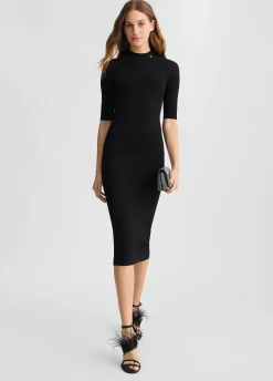 Liu Jo Robe en maille découpée|Femme Mailles|Robes