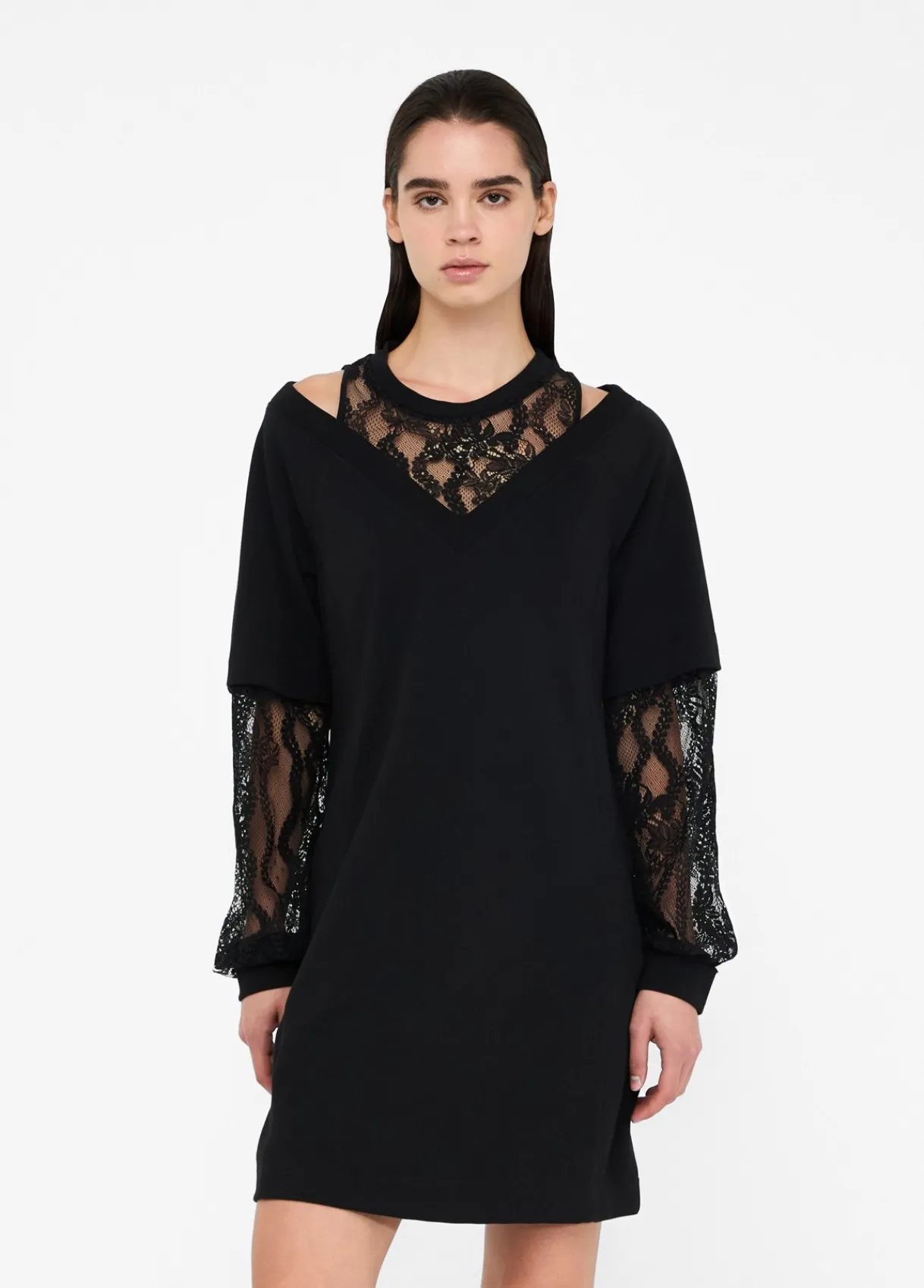 Liu Jo Robe en molleton avec dentelle|Femme Vêtements De Sport|Robes