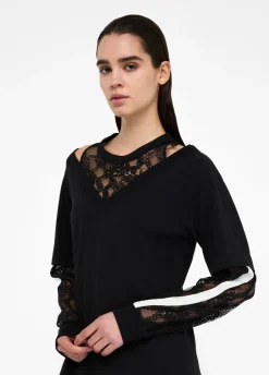 Liu Jo Robe en molleton avec dentelle|Femme Vêtements De Sport|Robes