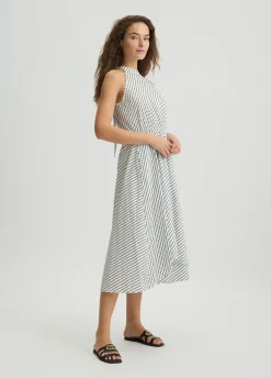 Liu Jo Robe en popeline à rayures|Femme Mode Plage|Robes