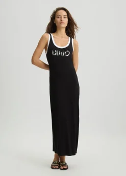 Liu Jo Robe longue avec logo|Femme Mode Plage|Robes