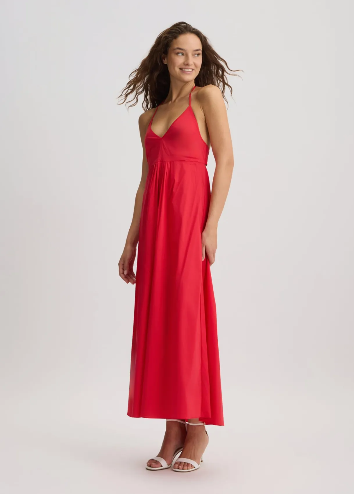 Liu Jo Robe longue en coton|Femme Mode Plage|Robes