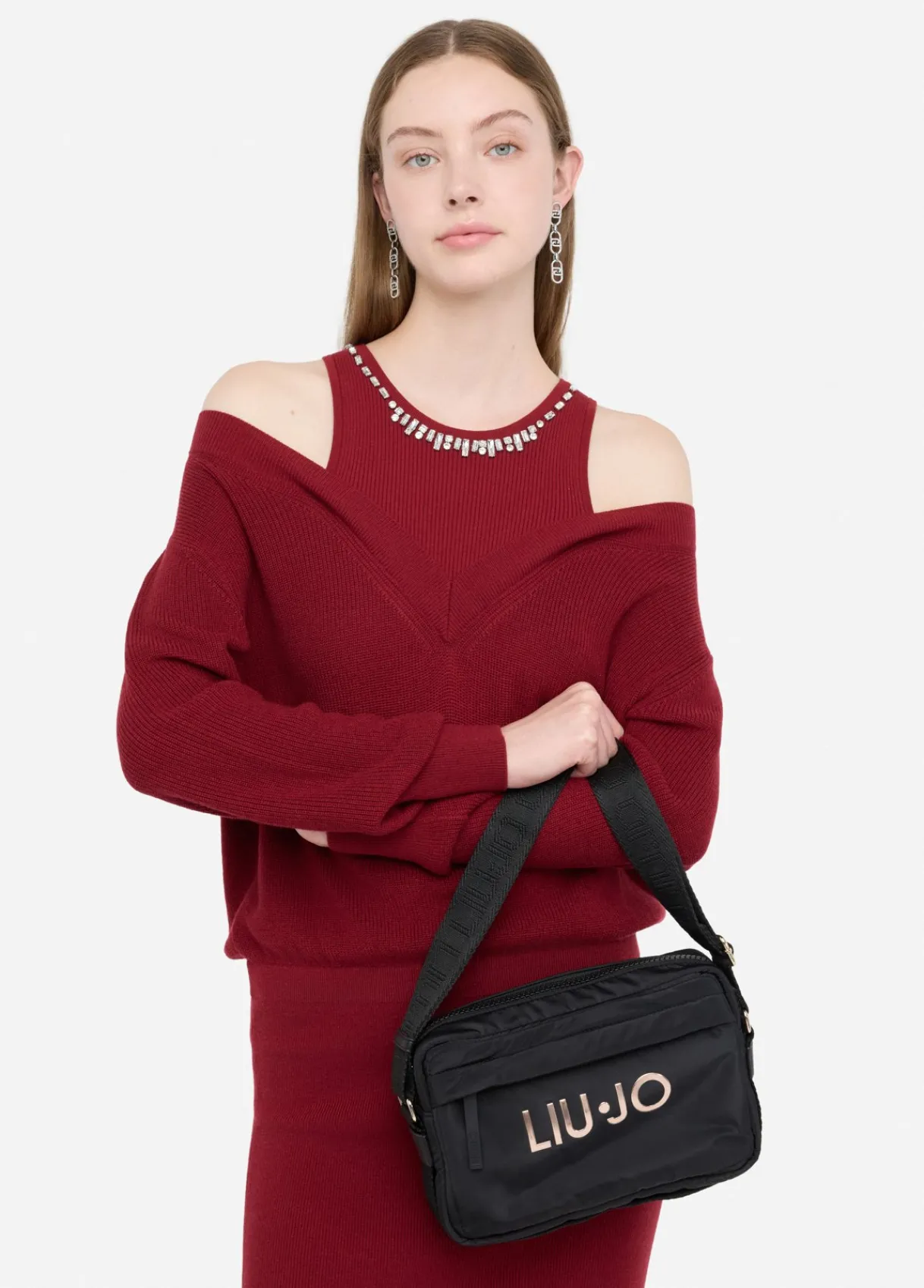 Liu Jo Sac à bandoulière format moyen en nylon|Femme Sac Bandoulière