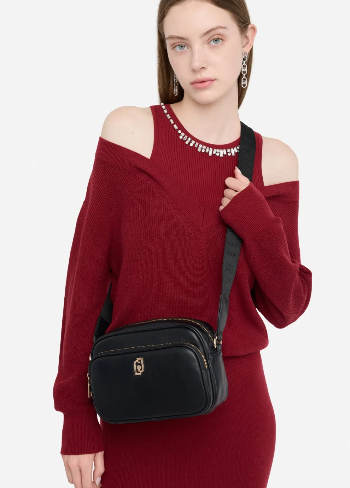 Liu Jo Sac à bandoulière format moyen avec pochette|Femme Sac Bandoulière