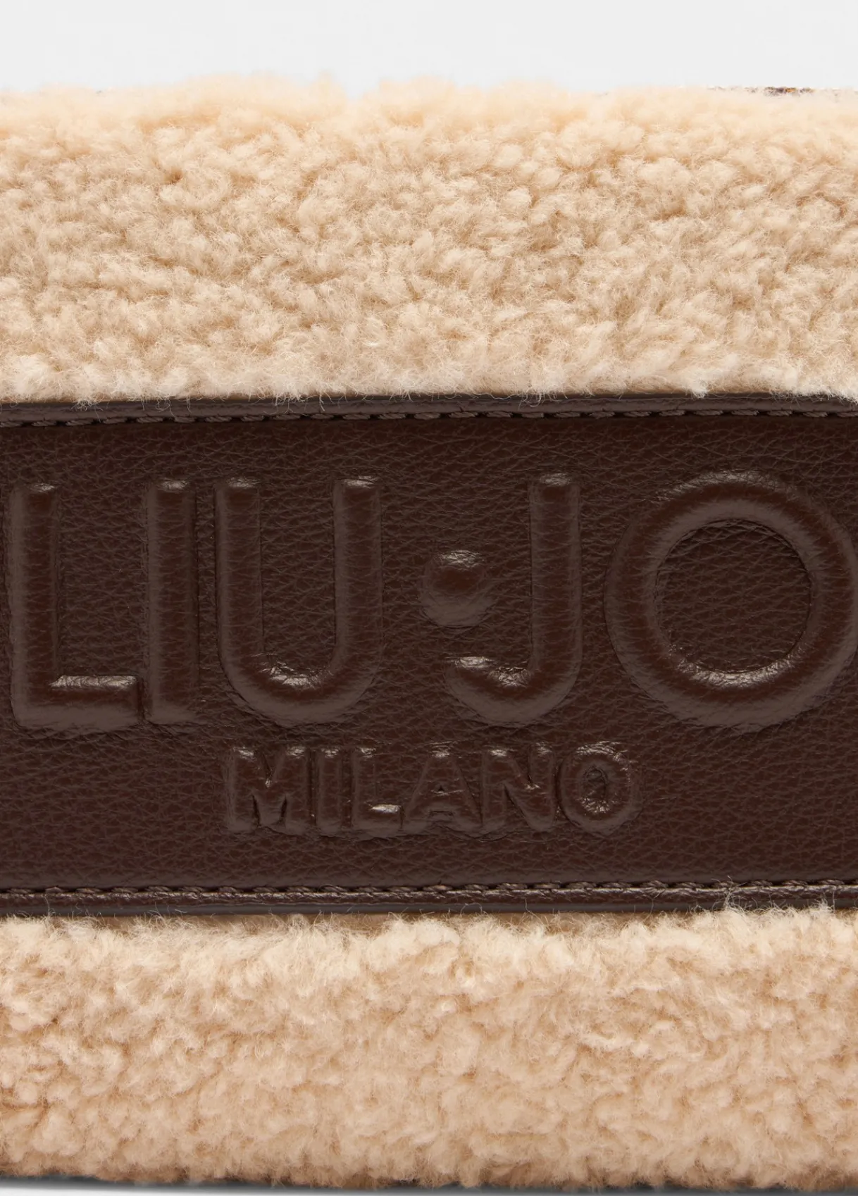 Liu Jo Sac à bandoulière petit format en tissu polaire Teddy|Femme Sac Bandoulière
