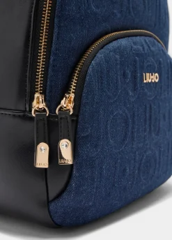 Liu Jo Sac à dos format moyen en toile denim|Femme Sac À Dos