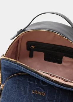 Liu Jo Sac à dos format moyen en toile denim|Femme Sac À Dos
