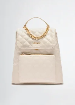 Liu Jo Sac à dos matelassé couleur crème|Femme Sac À Dos