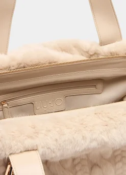 Liu Jo Sac hobo grand format en imitation fourrure|Femme Sac À Main