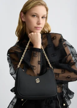 Liu Jo Sac hobo petit format avec charm|Femme Sac Porté Épaule|Sac À Main