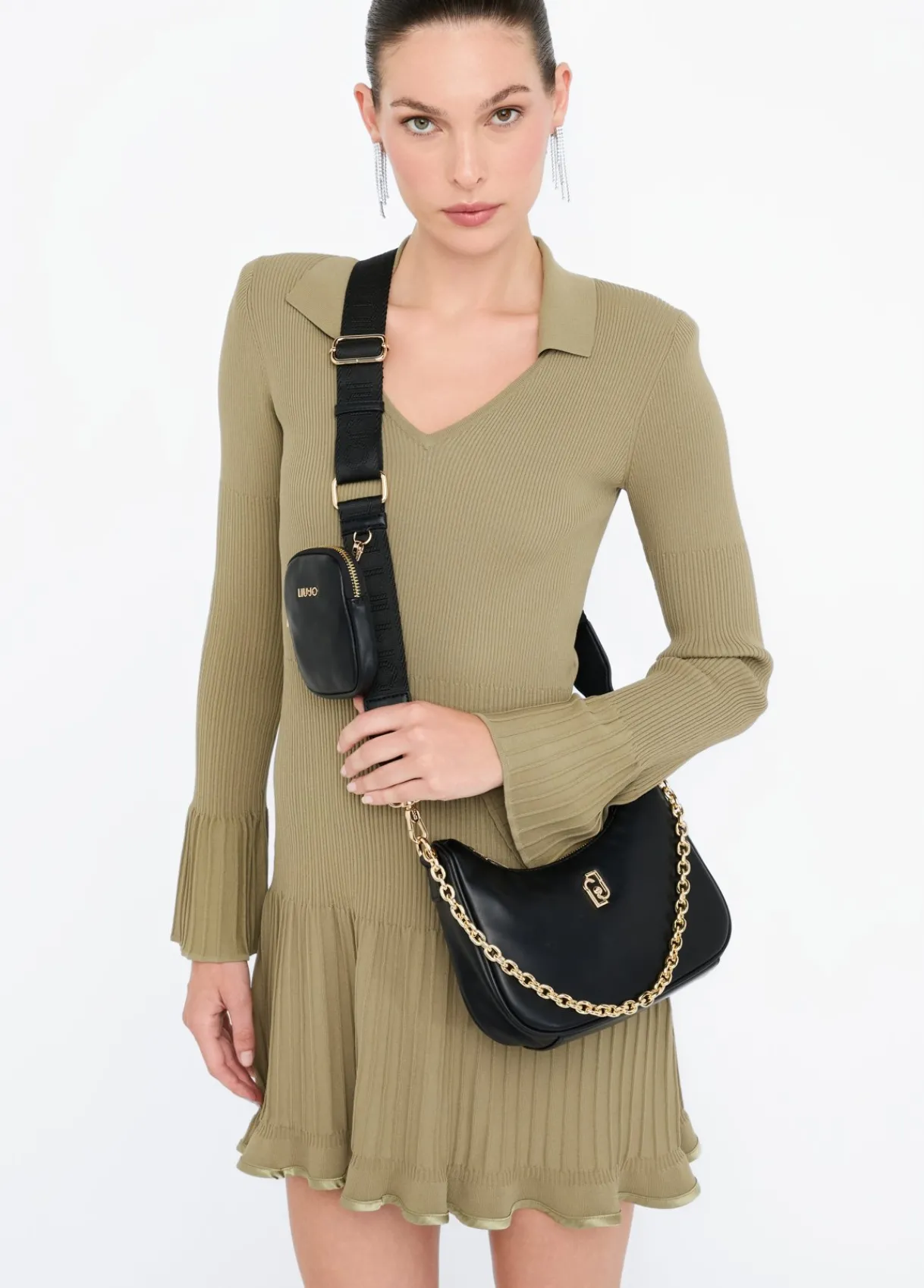 Liu Jo Sac hobo petit format avec chaîne|Femme Sac Porté Épaule