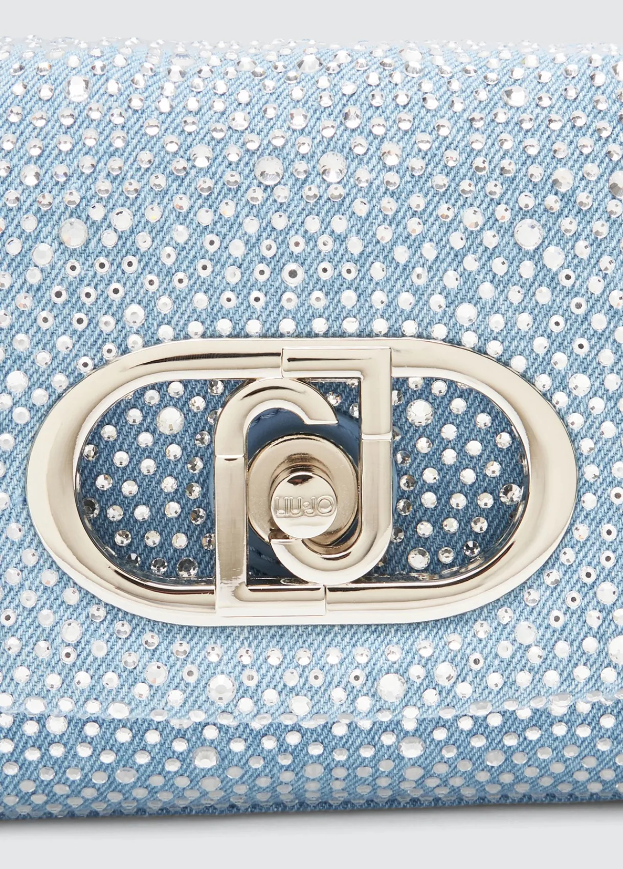 Liu Jo Sac petit format LaPuffy en toile denim avec strass|Femme Sac Bandoulière|Lapuffy