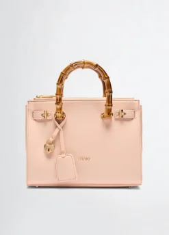 Liu Jo Sacoche format moyen avec poignées effet bambou|Femme Sac À Main