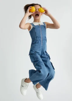 Liu Jo Salopette en toile denim|Enfant Robes & Combinaisons