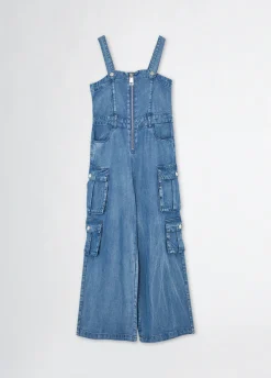 Liu Jo Salopette en toile denim|Enfant Robes & Combinaisons