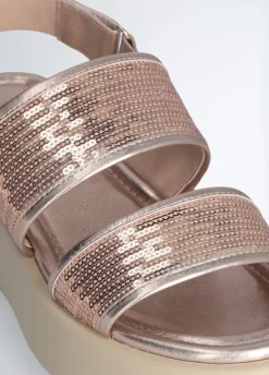 Liu Jo sandales à plateforme avec paillettes|Femme Sandales