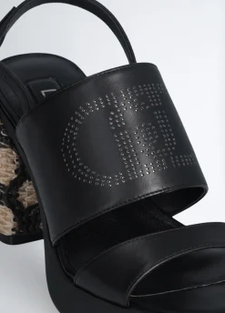 Liu Jo Sandales à talons en raphia|Femme Escarpins|Sandales