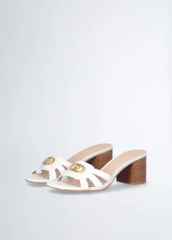 Liu Jo Sandales en cuir à talons larges|Femme Escarpins|Sandales