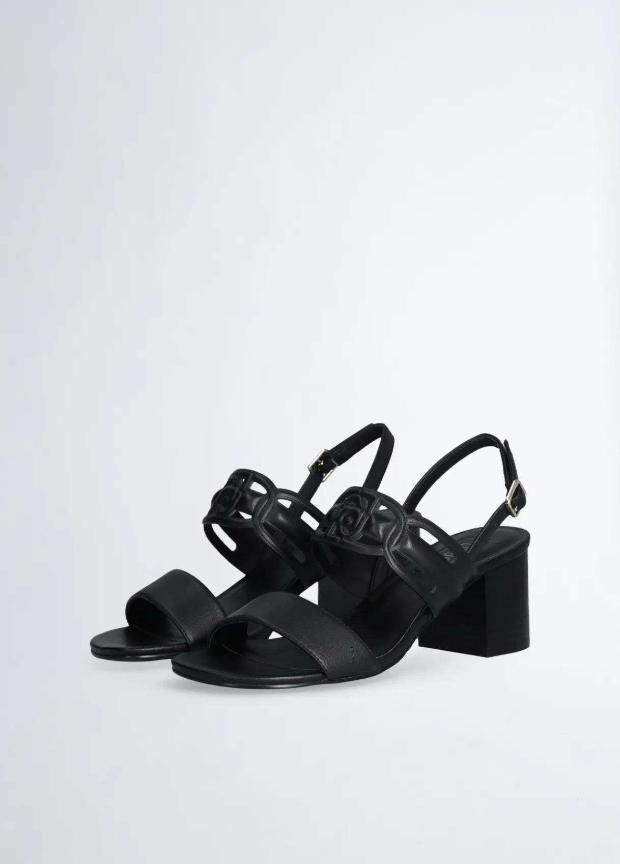 Liu Jo Sandales en cuir à talons larges|Femme Escarpins|Sandales