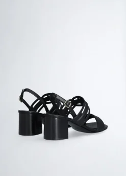 Liu Jo Sandales en cuir à talons larges|Femme Escarpins|Sandales