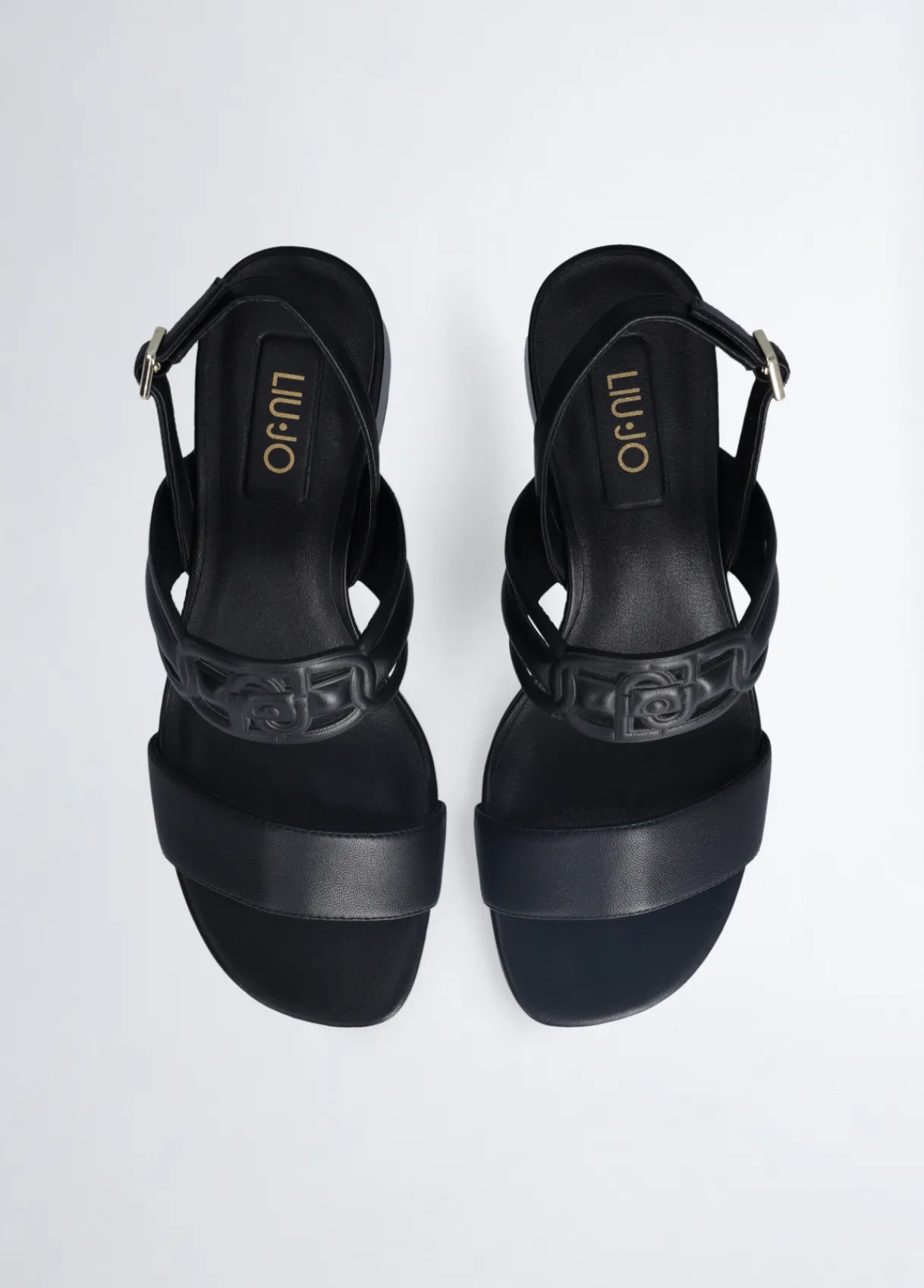 Liu Jo Sandales en cuir à talons larges|Femme Escarpins|Sandales