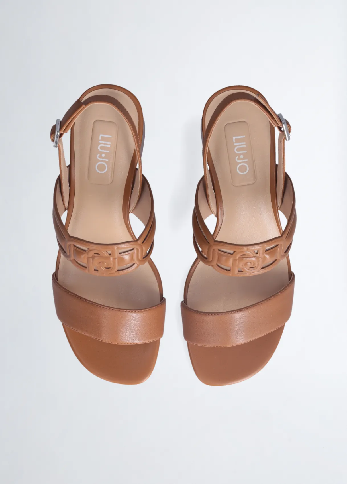 Liu Jo Sandales en cuir à talons larges|Femme Escarpins|Sandales
