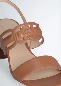 Liu Jo Sandales en cuir à talons larges|Femme Escarpins|Sandales
