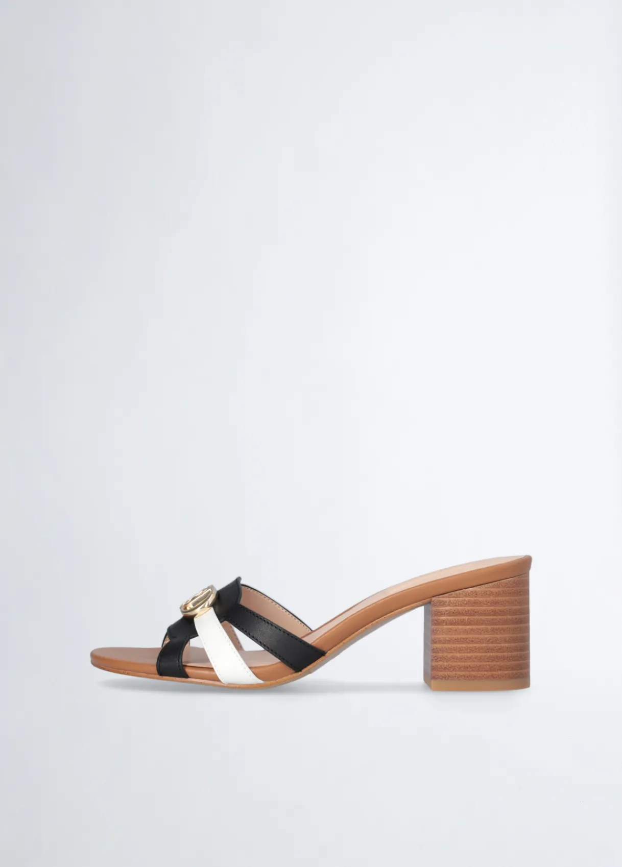 Liu Jo Sandales en cuir à talons larges|Femme Escarpins|Sandales