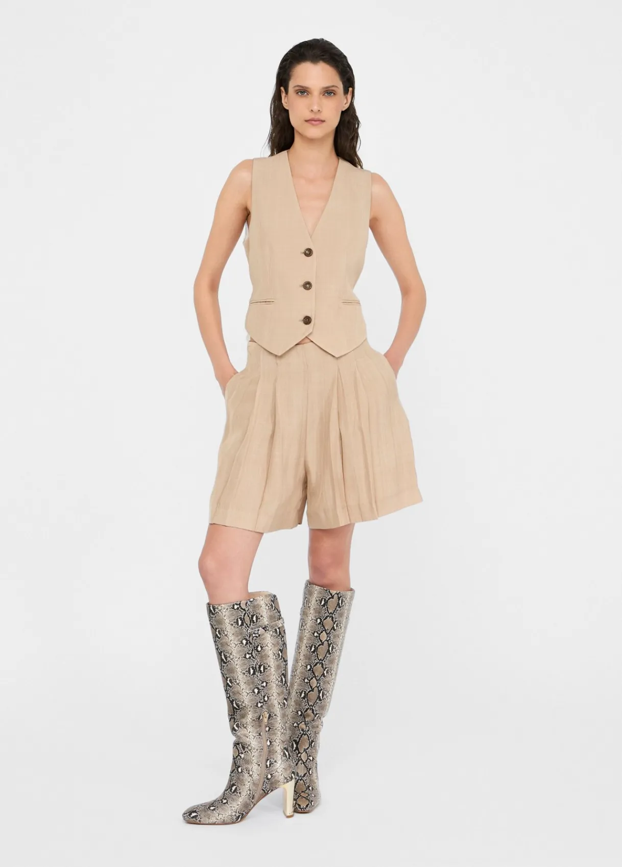Liu Jo Short avec plis|Femme Pantalons|Tailleurs
