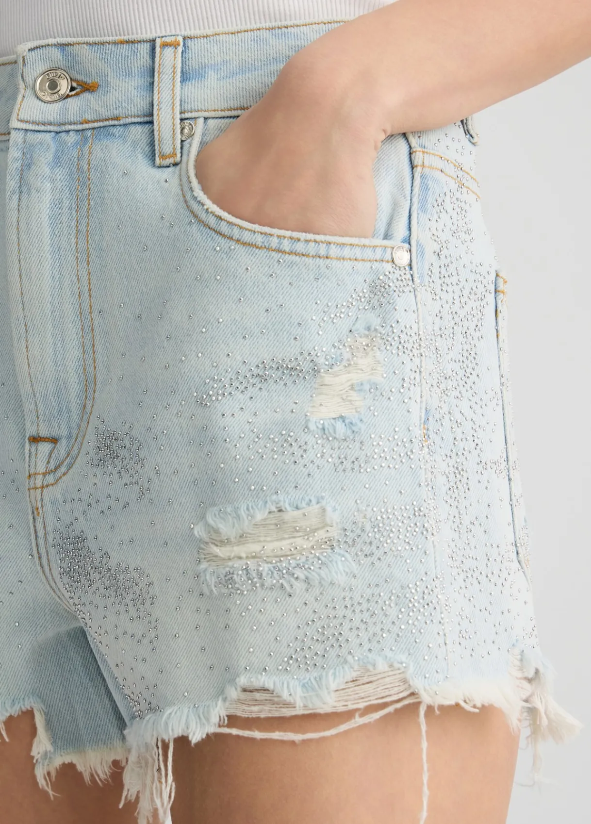 Liu Jo Short en jean avec strass|Femme Pantalons