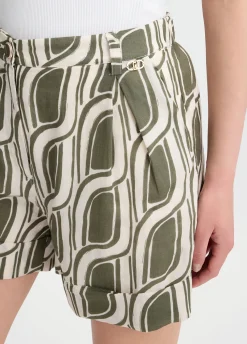 Liu Jo Short en ramie imprimé|Femme Pantalons