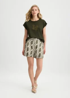 Liu Jo Short en ramie imprimé|Femme Pantalons