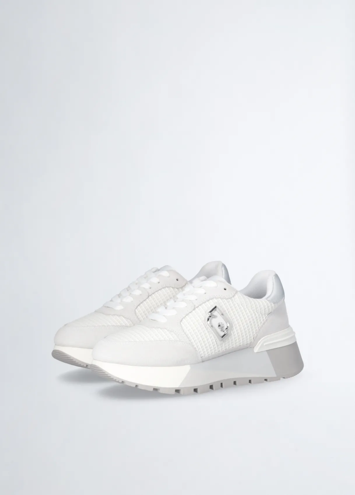Liu Jo Sneakers à plateforme en daim et maille filet|Femme Sneakers