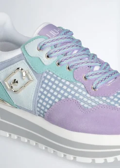 Liu Jo Sneakers à plateforme en daim et maille filet|Femme Sneakers