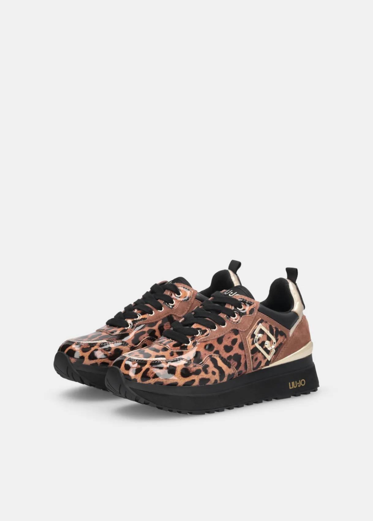 Liu Jo Sneakers à plateforme en vernis animalier|Femme Sneakers