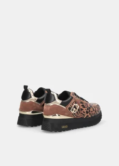 Liu Jo Sneakers à plateforme en vernis animalier|Femme Sneakers