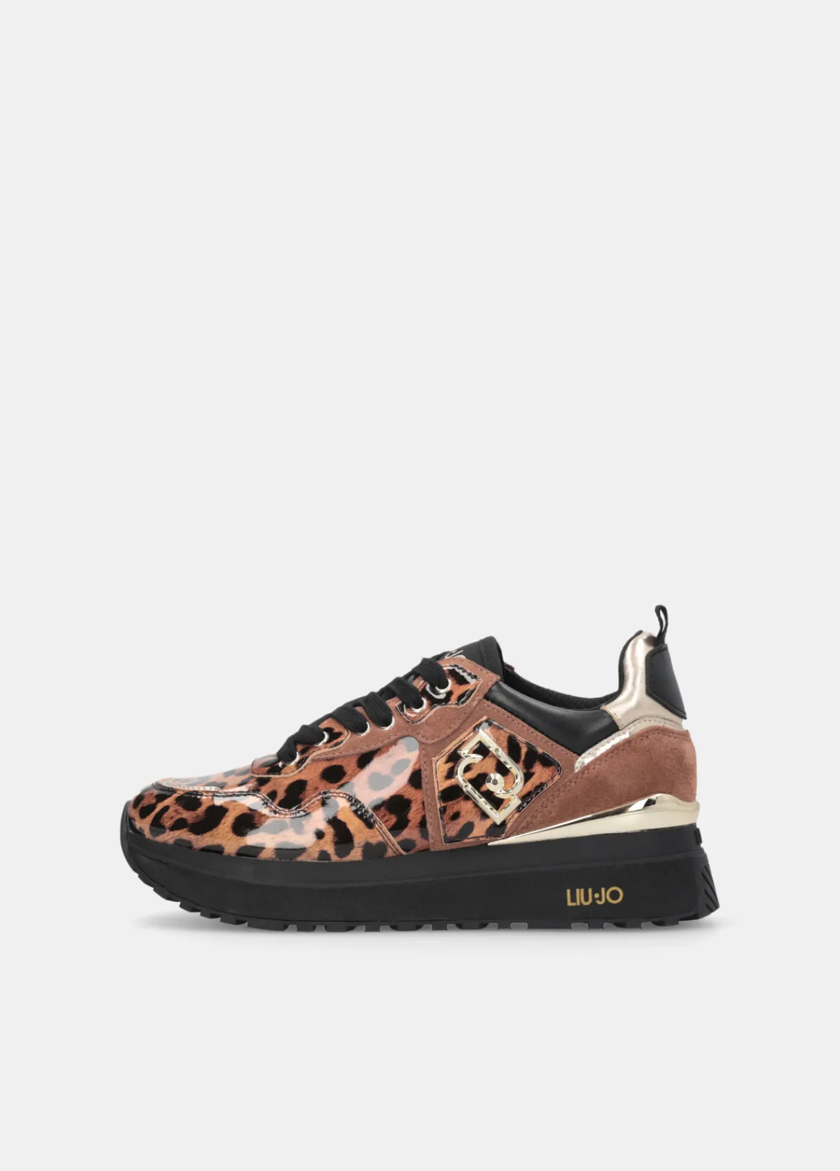 Liu Jo Sneakers à plateforme en vernis animalier|Femme Sneakers