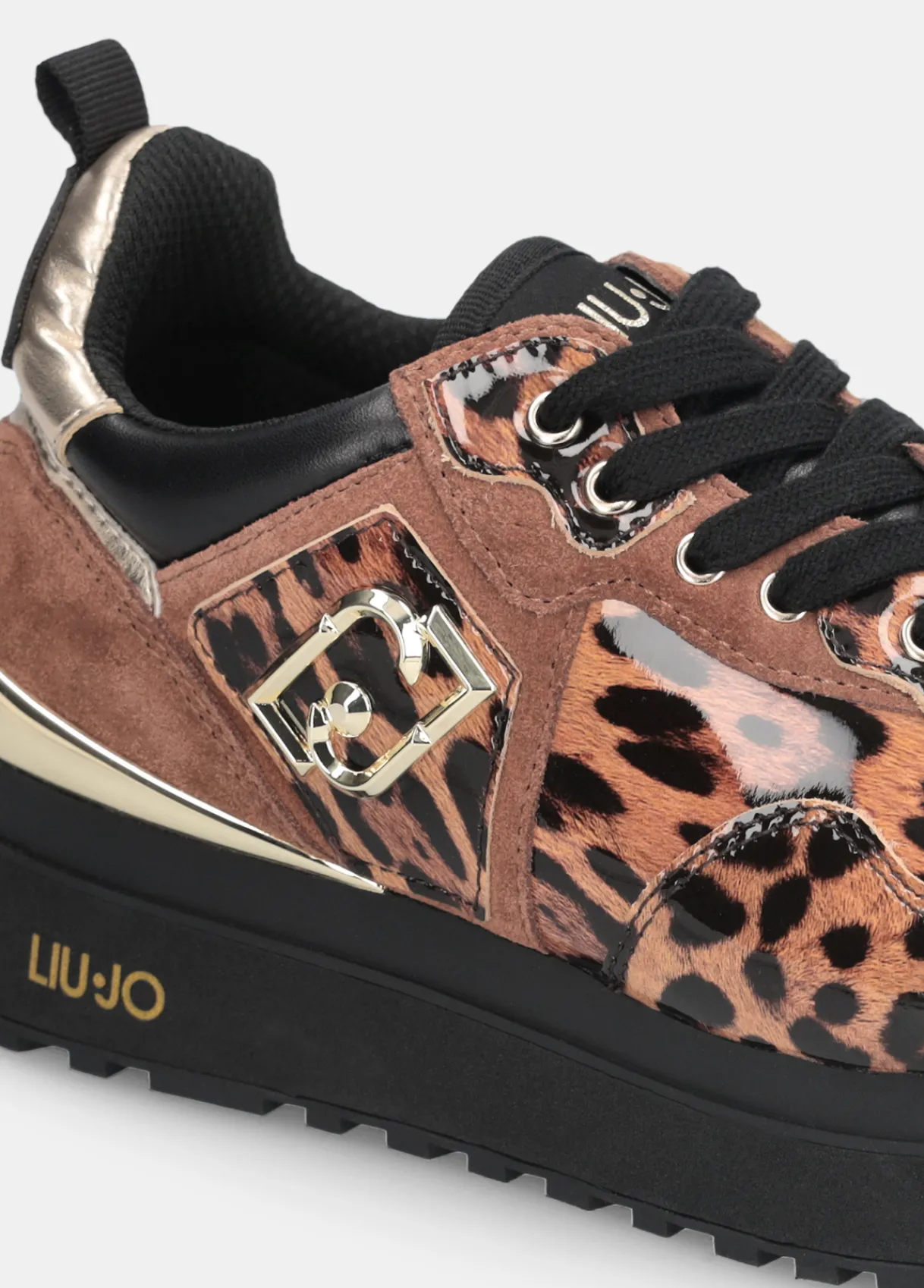 Liu Jo Sneakers à plateforme en vernis animalier|Femme Sneakers