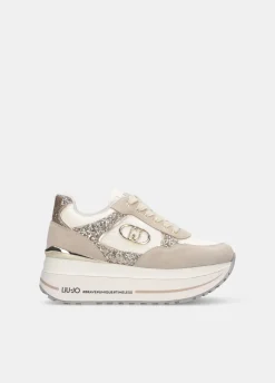 Liu Jo Sneakers à plateforme épaisse en glitter et en nylon|Femme Sneakers