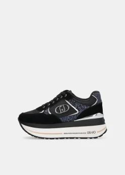 Liu Jo Sneakers à plateforme épaisse en glitter et en nylon|Femme Sneakers