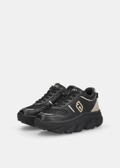 Liu Jo Sneakers à semelle épaisse en cuir avec glitter|Femme Sneakers