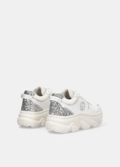 Liu Jo Sneakers à semelle épaisse en cuir avec glitter|Femme Sneakers